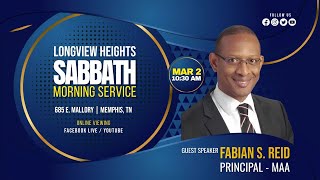 2 Mar 2024 Guest Speaker Fabian S Reid Longview Heights Sabbath Morning Service [upl. by Vivian]