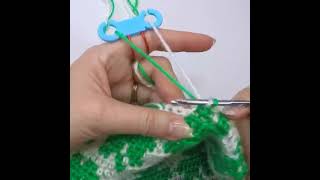 How to crochet patterns with Crafty Ring an Adjustable and Ergonomic Dual Yarn Guide [upl. by Wing]