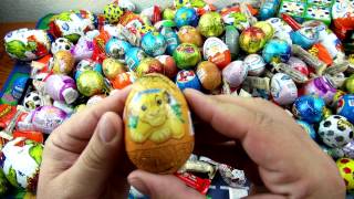 50 Surprise Eggs Unwrapping Kinder Surprise  киндер сюрприз [upl. by Joela]