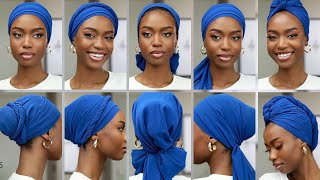 10 QUICK amp EASY TURBAN STYLES  HOW TO STYLE A HEAD WRAP  HEAD SCARF [upl. by Malone]