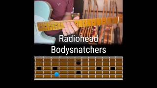 Radiohead  Bodysnatchers Intro Riff For Electric Guitar [upl. by Ebert]