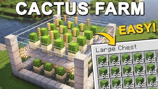 How to make a cactus farm easy 121 easy cactus farmMinecraft gamer [upl. by Marcela]