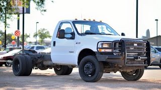 2004 Ford F550 Super Duty Chassis Cab 6 Speed Powerstroke Review [upl. by Ahsimik]