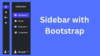 Side Menu Bar in Bootstrap 5  Sidebar using Bootstrap 5 [upl. by Rimidalb545]