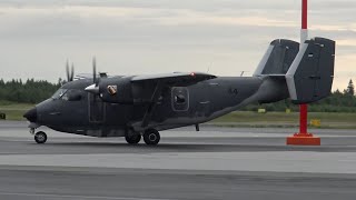 4K Estonian Air Force PZL M28 Skytruck EEF44 Visits TamperePirkkala [upl. by Goto693]