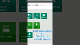 Sage comptabilité Création dun compte général [upl. by Cheung]
