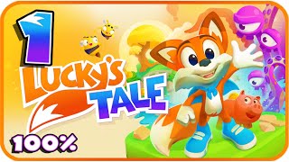 Luckys Tale VR Walkthrough Part 1 PS4 PSVR 100 Level 1  Leaving Home [upl. by Maisey]