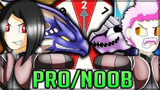 ARMOR ROULETTE CHALLENGE  Pro and Noob VS Monster Hunter World Multiplayer Coral Highlands Event [upl. by Refiffej143]