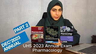 Pharmacology UHS Past Paper SolutionANNUAL DEC 2023 part 2Q 8 to 14 key from Mini amp Big Katzung [upl. by Allenod]