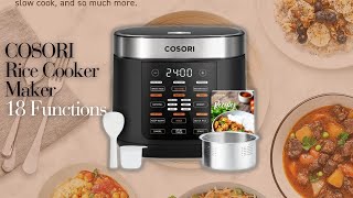 Cosori Rice Cooker Maker 18 Functions  Best Rice Cooker  Cosori Rice Cooker  Rice Cooker Review [upl. by Aihselat]