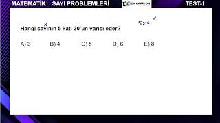 Sayı Problemleri Test 1 Soru 1 [upl. by Doro501]