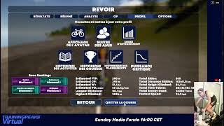 TrainingPeaks Virtual  Sunday Medio Fondo 1600 CET [upl. by Gerrard]