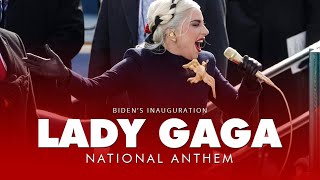 Lady Gaga singing National Anthem  Biden’s Inauguration LIVE [upl. by Inor]