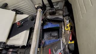 Installing AGM oversize battery in 1979 VW beetle and patch floor without Welding [upl. by Gaiser]