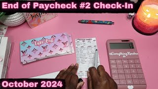 Weekly CheckIn  Ending Paycheck 2 October 2024 cashstuffing budget lowincome new weekly [upl. by Close]