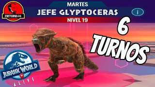 🚨GLYPTOCERAS BOSS🚨 estrategia BRUTAL 6 TURNOS  JurassicWorldAlive Fritopia [upl. by Yajet]