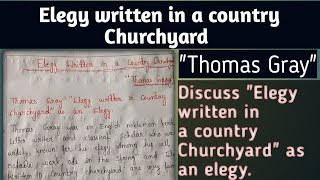 quotElegy written in a country Churchyardquot as an elegy By Thomas Gray [upl. by Ecyned262]