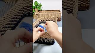 Large Storage Basket with Hemp Rope handmade diy diyropebasket [upl. by Yednil]