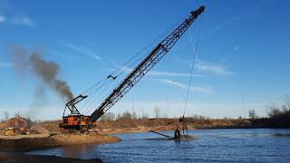 Northwest 190D dragline test run after major repair Professional operator casting bucket [upl. by Nwahsed782]