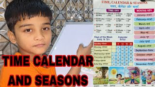 kids learn time calendar amp seasons [upl. by Bonine35]