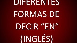 Inglés Americano  Diferentes Formas de Decir En Lección 104 [upl. by Isman]