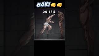 knocked out in one second👀😲Baki Hanma anime animemoments baki [upl. by Eirol]