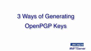 3 Ways To Generate OpenPGP Keys [upl. by Nolyaw]