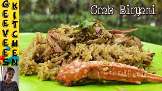 Crab Biryani  நண்டு பிரியாணி  Nandu Biryani  Crab Biriyani GeeVeesKitchen [upl. by Ttcos777]