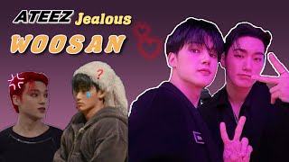 WOOSAN Jealous 🤗❤️ ATEEZ WOOYOUNG SAN MOMENTS THE [upl. by Chastity369]