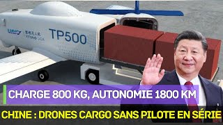 Déjà 200 Ventes！Chine lance production de drones de transport：800 kg de charge 1800 km dautonomie！ [upl. by Ennoval195]