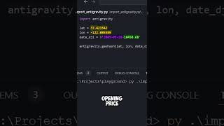 Import Antigravity EASTER EGG python shorts programming [upl. by Cianca]