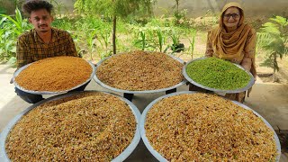 MIX NAMKEEN  CRUNCHY AND CRISPY NAMKEEN MIXTURE  DAL BHUJIYA  CHANA DAAL  VILLAGE FOOD [upl. by Havens691]