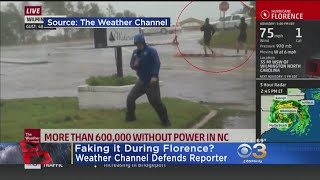 Weather Channel Responds To Claims Reporter Was Faking Coverage Of Hurricane Florence [upl. by Adnyc]