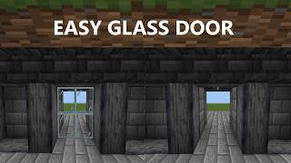 Easiest 2x2 Glass Door Tutorial  Minecraft Bedrock [upl. by Gio]