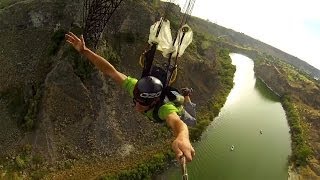 Jumping off 486 foot bridge onto boat Epic [upl. by Alexia921]