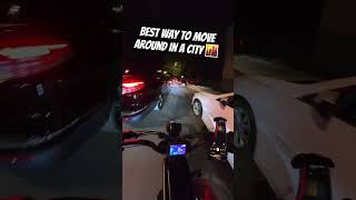 Lane Splitting  Fast City Ride Ebike [upl. by Yoccm]