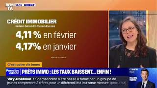 BFMTV  C’est votre vie immo  Prêts immo  les taux baissent… enfin [upl. by Nylrahc731]