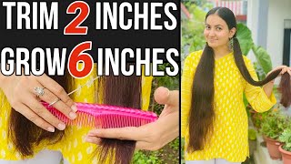 DIY Hair Trimming At Home घर पर पाएँ Straight Long Hair l Trimming से Hair Growth कैसे होती है [upl. by Eiznekcm873]