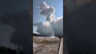 Tourists run for safety after surprise eruption in Yellowstone [upl. by Macur]