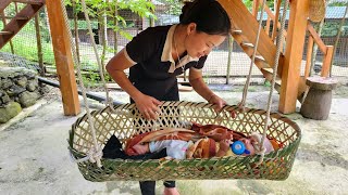 How to weave a bamboo hammock for children  Live with nature l Lý Thị An [upl. by Nylcaj879]