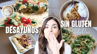 5 DESAYUNOS SIN GLUTEN  Recetas de desayunos saludables y sin gluten [upl. by Anierdna]