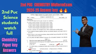 2nd Puc Chemistry Midterm exam 202425 Key Answers 🔥 LEARNWITHYASUMidtermkeyanswers [upl. by Daveda]