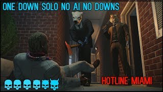 Payday 2 Hotline Miami One Down Solo No Downs No AI [upl. by Ellie]