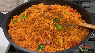 THIS IS THE EASIEST JOLLOF RICE  Tips To Make The Perfect Jollof RICE Every Time SOOO DELICIOUS 😋 [upl. by Esilenna814]