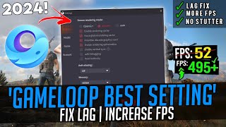 Gameloop Best Settings For PUBG Mobile 2024  Gameloop Emulator Best Settings For Low End Pc [upl. by Sheppard]