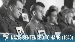 58 Nazis Sentenced To Hang Dachau Trials 1946  British Pathé [upl. by Alyss919]