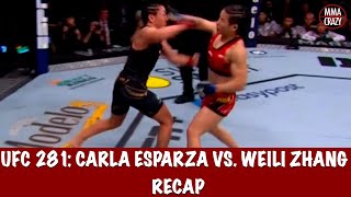 UFC 281 Carla Esparza vs Zhang Weili Recap [upl. by Yrgoerg893]