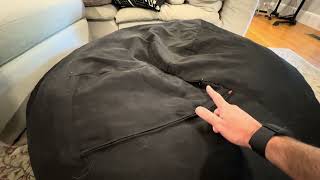 Big Joe Fuf Large Foam Filled Bean Bag Chair Review [upl. by Marston]