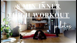 8 MIN INNER THIGH WORKOUT  PILATES  At Home Workout  Easy to follow and effective [upl. by Durrej]