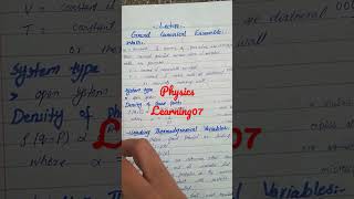 Statistical Mechanics  Grand Canonical Ensemble Canonical Ensemble Physics Learning07 subscribe [upl. by Franklyn216]